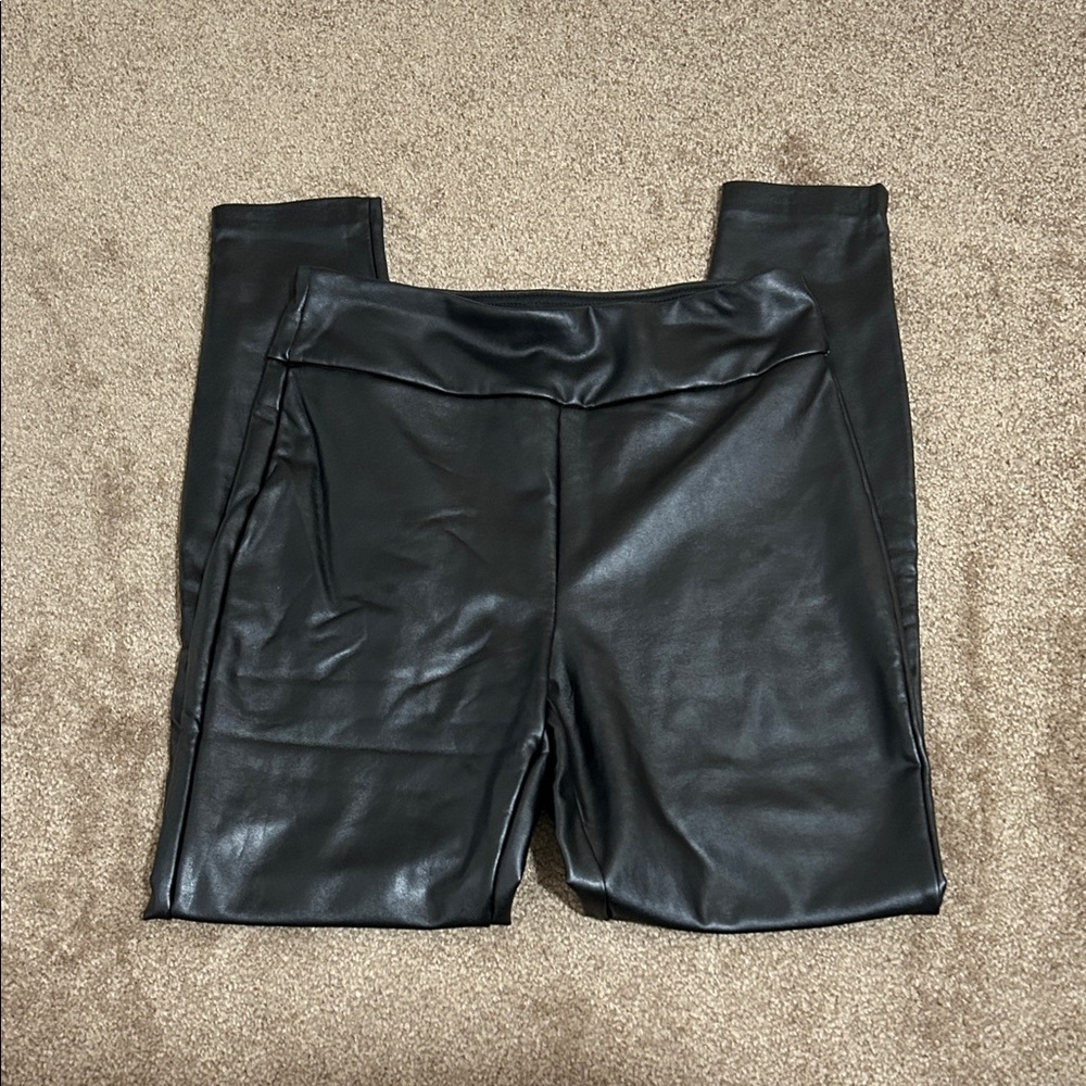 2/$20 Black Pleather / Leather Leggings